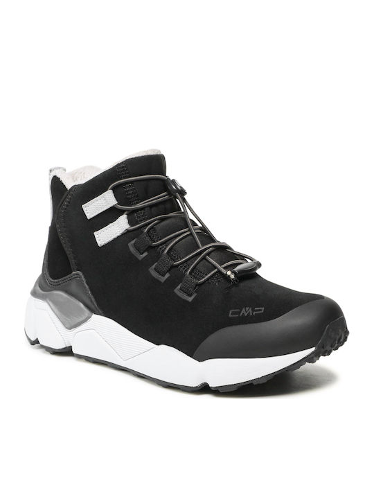 Yumala Stiefeletten Damen mit Pelz Schwarz