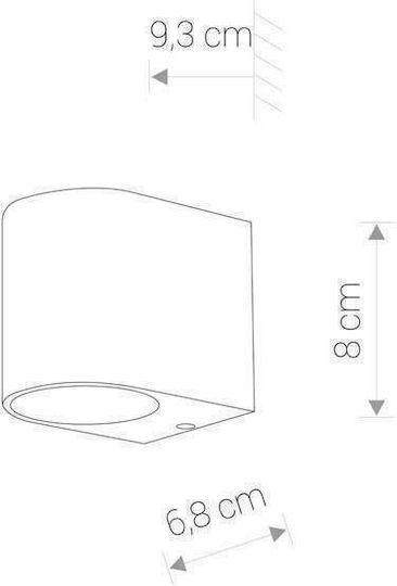 Nowodvorski Wall-Mounted Outdoor Spot Light GU10 IP54 7x8εκ.