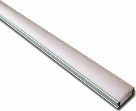 V-TAC Extern Aluminiumprofil für LED-Streifen mit Opal Abdeckung 200x2.3x1cm