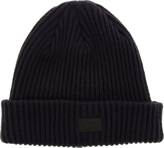 Beanie Beanie with Rib Knit in Navy Blue color