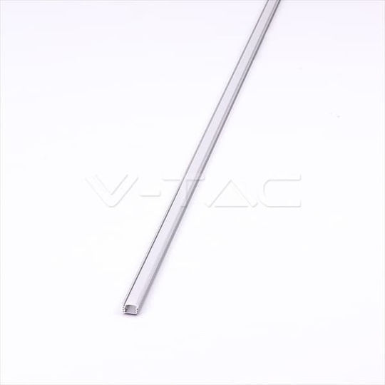 V-TAC Gemauert Aluminiumprofil für LED-Streifen mit Opal Abdeckung 200x1.7x1.2cm