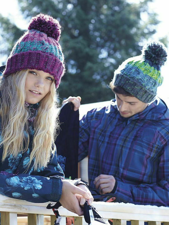 Beechfield B486 Γυναικείος Pom Pom Beanie Σκούφος Marine Splash