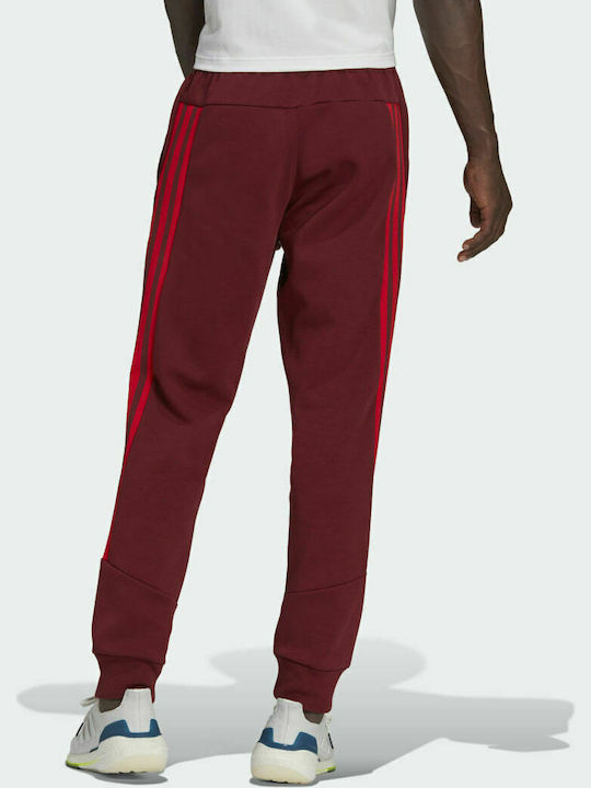 Adidas Sportswear Future Icons 3-Stripes Men's Sweatpants with Rubber Shadow Red