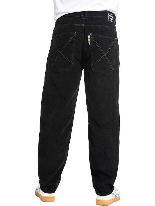 Homeboy Men's Trousers in Baggy Line Black