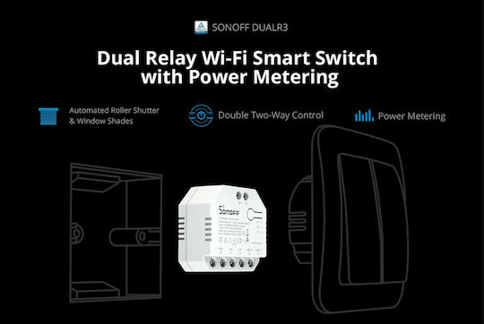 Sonoff Dual R3 Intelligenter Schalter 2 Kanäle Wi-Fi 15A