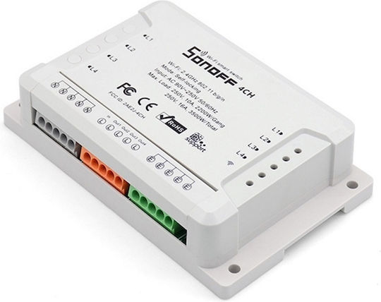 Sonoff 4CH R2 Smart Switch Dimmer 4 Καναλιών Wi-Fi 10A