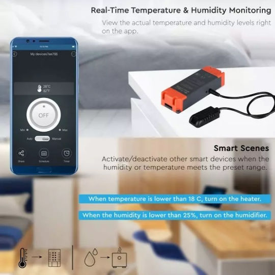V-TAC Wi-Fi Temperature and Humidity Sensor
