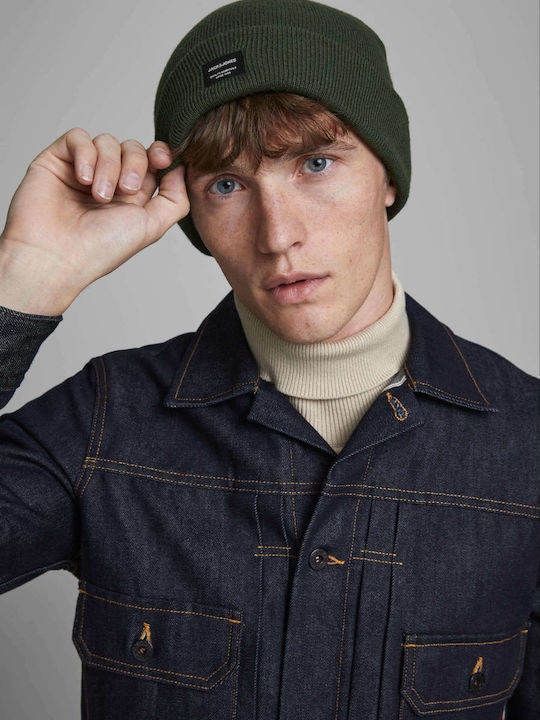 Beanie Beanie Knitted in Khaki color