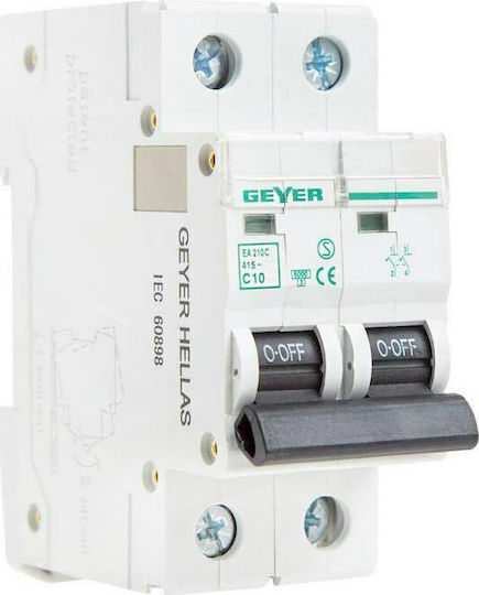 Geyer Αυτόματη Ασφάλεια 20A Διπολική AC EA220C