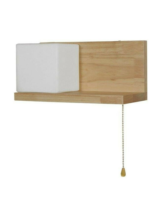 GloboStar Modern Lamp Wall with Socket E27 Beige 30x14.5x15cm