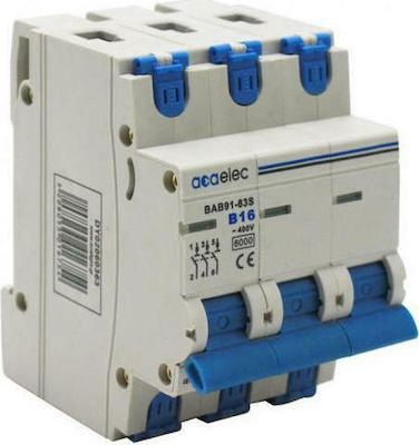 Aca 3-Poles Automatic Circuit Breaker 25A Καμπύλης C 400V DY02060337