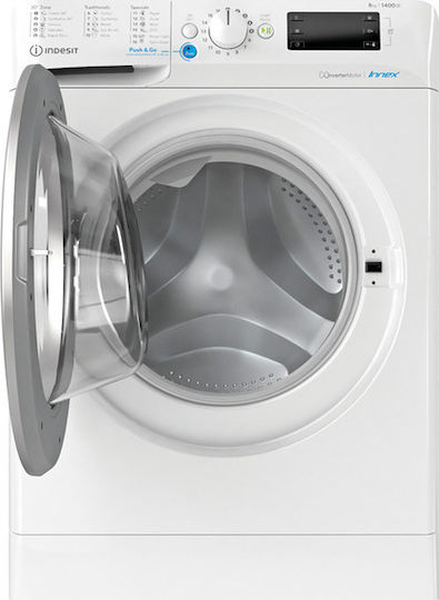 Indesit BWE 81485X WS EE N Mașină de Spălat Rufe 8kg 1351 Rotiri Echilibru Hidric Plus