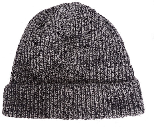 Connor Beanie Beanie with Rib Knit Charcoal
