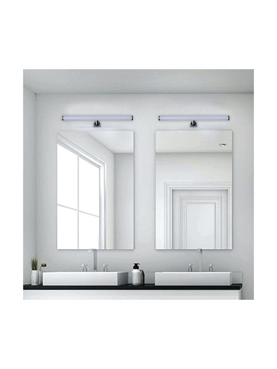 Inlight Modern Lamp Wall with Integrated LED and Natural White Light Silver 40cm