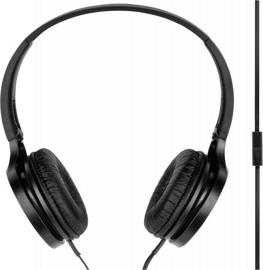 Panasonic RP-HF100ME Wired On Ear Headphones with Radio Black