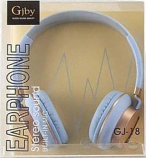 Gjby GJ-18 Ενσύρματα On Ear Ακουστικά Μπλε