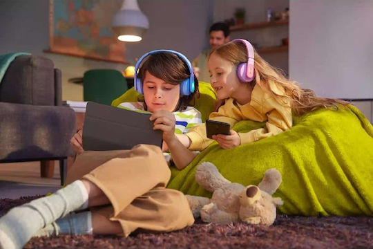 Philips TAK4206 Kabellos / Kabelgebunden Kinder Am Ohr Kopfhörer mit 28 Stunden Betriebszeit und Quick Charge Blau
