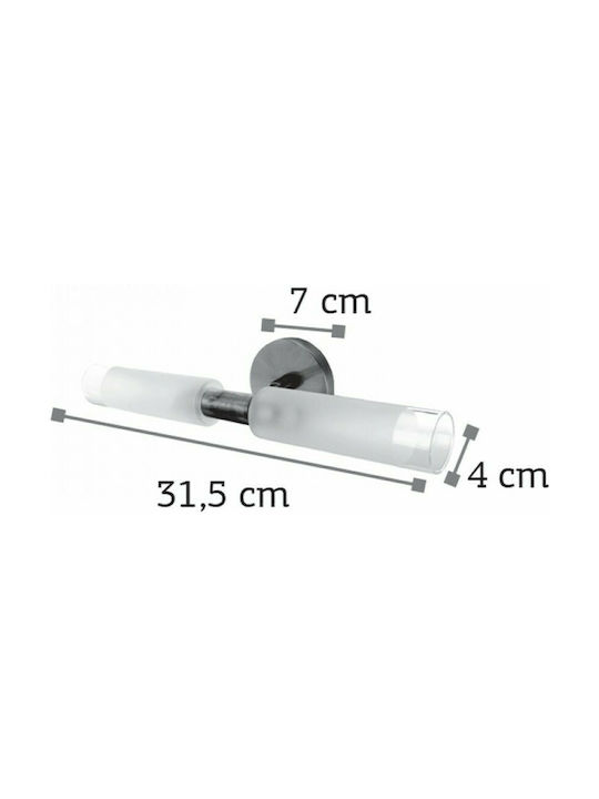 Inlight Modern Leuchte Wand mit Fassung G9 Nickel Matt 31.5cm