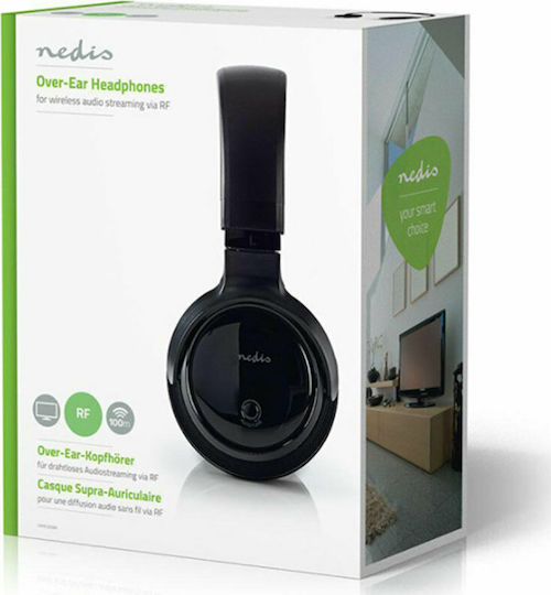 Nedis HPRF200BK Fără fir / Cu fir On Ear Căști cu 11 ore de Funcționare Negre