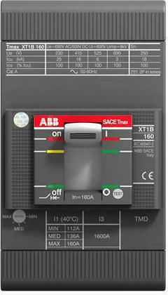 Abb XT1B Industrial Automatic Power Αυτόματος Διακόπτης Ισχύος 160A 3P (87.5-125A) 45425