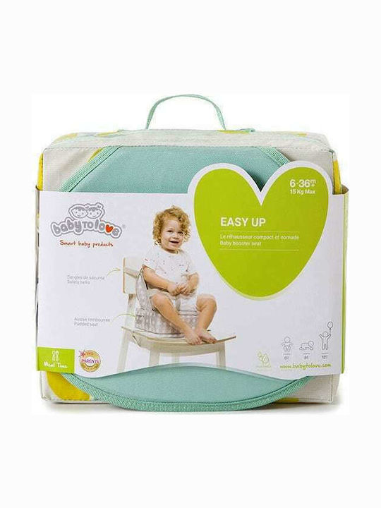 Baby to Love Portable Fabric Booster Seat for Chair Easy Up Happy Lemon