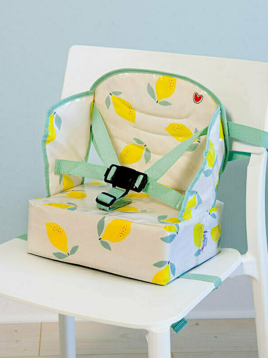 Baby to Love Portable Fabric Booster Seat for Chair Easy Up Happy Lemon