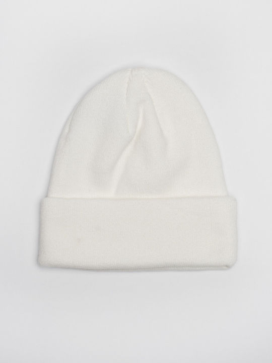 Beanie Ανδρικός Σκούφος Πλεκτός σε Λευκό χρώμα