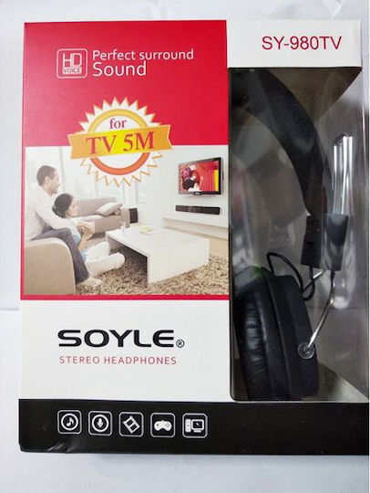 Soyle SY-980TV Wired On Ear Headphones Black