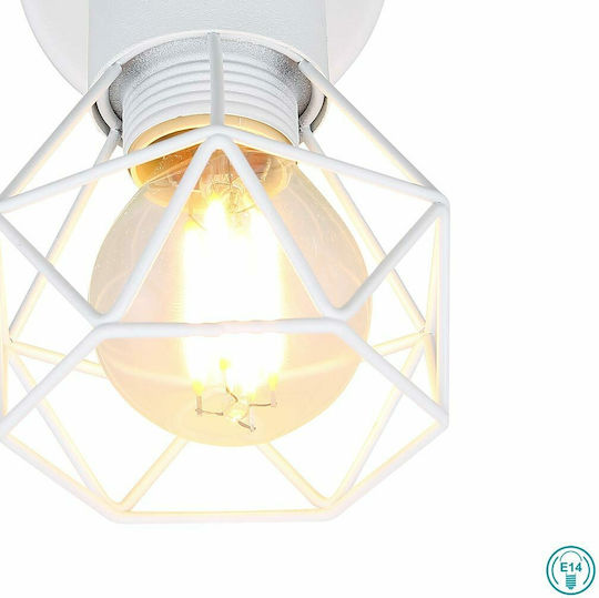 Globo Lighting Xara I Μοντέρνο Φωτιστικό Τοίχου με Ντουί E14 Λευκό 13x12.5εκ.