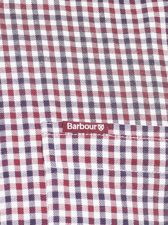 Padshaw Long-sleeved Cotton Shirt Checked Burgundy