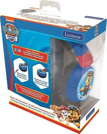 Lexibook HPBT010PA Wireless / Wired On Ear Headphones Red / Blue