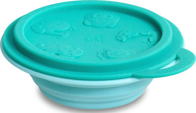 Marcus & Marcus Baby Food Bowl Πτυσσόμενο made of Silicone Light Blue MNMBB02-EP