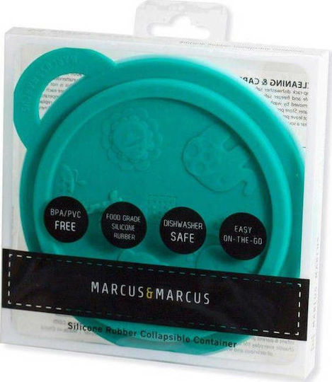 Marcus & Marcus Silicone Bowl with Foldable Lid Turquoise
