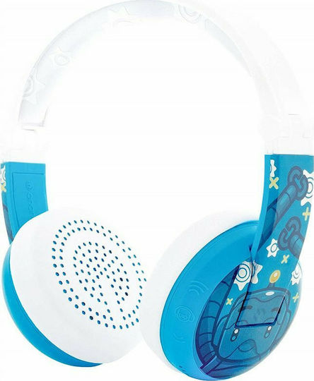 BuddyPhones Wave Ασύρματα / Ενσύρματα Παιδικά On Ear Ακουστικά με Ραδιόφωνο Λευκά / Μπλε