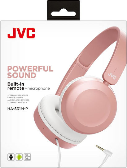 JVC HA-S31M Ενσύρματα On Ear Ακουστικά Ροζ