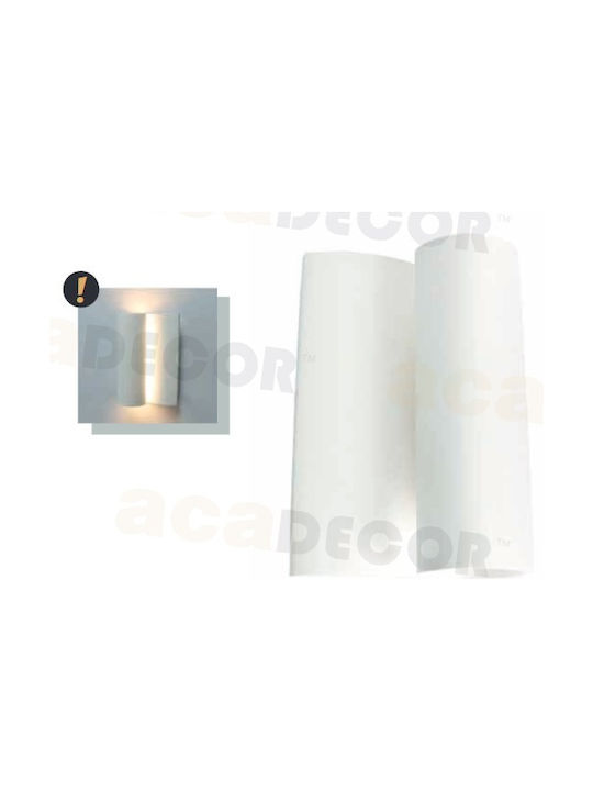 Aca Modern Wall Lamp with Socket G9 White Width 17.5cm