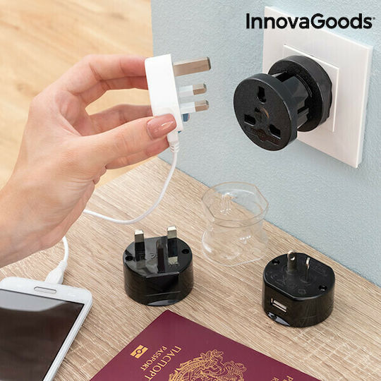 InnovaGoods Αντάπτορας Πρίζας από Universal με 1 Θύρες USB