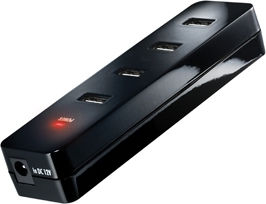 Minwa Charging Stand with 4 USB-A Ports in Black color (MW-A4U)