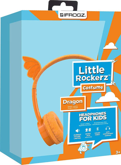 iFrogz Little Rockerz Costume Dragon Жични On Ear Слушалки Оранжеви