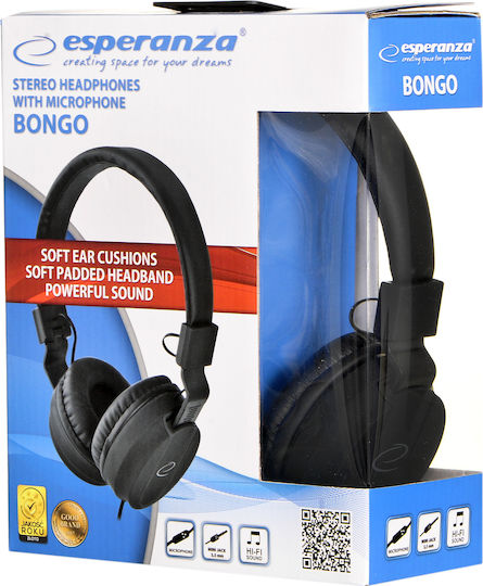 Esperanza Bongo EH212 Cu fir On Ear Căști Negre