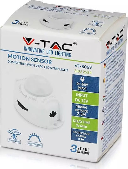 V-TAC VT-8069 Wireless Motion Sensor for LED Strip 12V 36W 2554