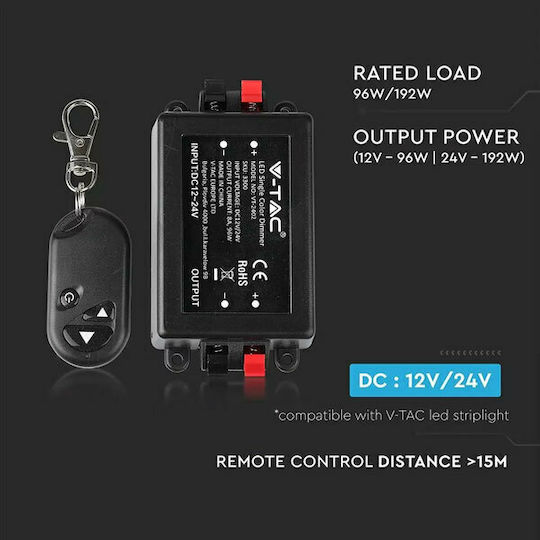 V-TAC VT-4083 Безжичен Димер RF с дистанционно управление за LED лента 3300