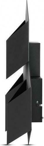 V-TAC Modern Leuchte Wand mit Integrierter LED und Warmweißes Licht Schwarz 44x33.5x7.5cm