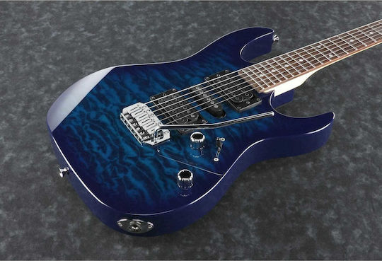 Ibanez GRX70QA Electric Guitar Stratocaster with HSH Pickup Configuration Transparent Blue Burst