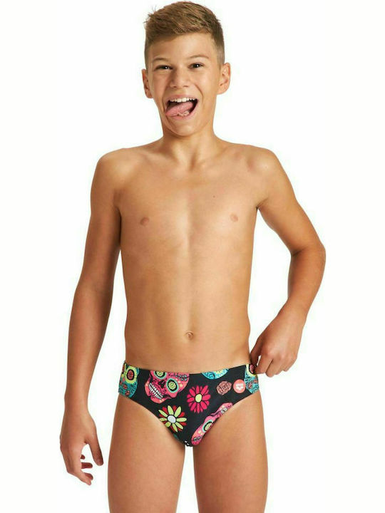 Arena Crazy Skulls Kids Swimwear Swim Briefs Black