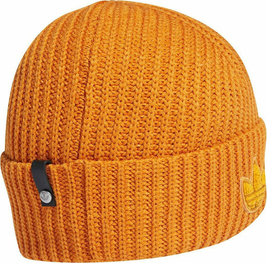 Hero Adidas Blue Version Beanie Orange Beanie Unisex Σκούφος με Rib Πλέξη Focus Orange