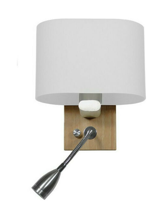 GloboStar Sutton Modern Wall Lamp with Socket E27 White Width 20cm