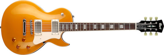 Cort CR200 Elektrische Gitarre Einfacher Schnitt mit HH Tonabnehmerkonfiguration Gold Top