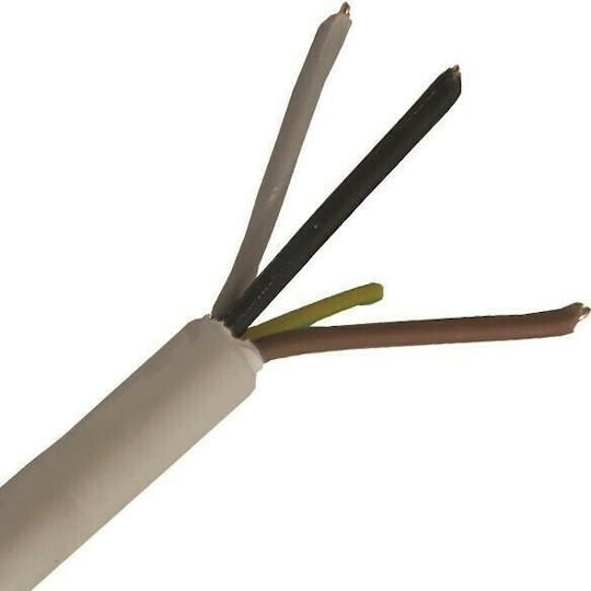Eurolamp Power Cord Type NYM with Cable Properties 4x1.5mm² in White Colour 1m