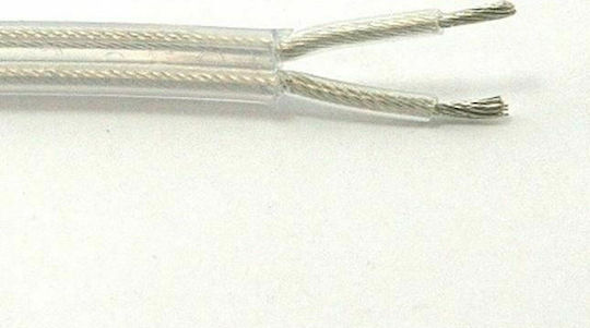 VK Lighting Захранващ Кабел с Диаметър 2x0.75mm² Прозрачен 1m Гъвкав